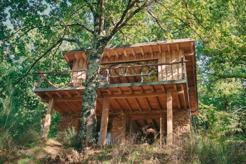 Lake House I // Alauzet Ecolodge + Nature Spa Castelnau-de-Mandailles Exteriör bild